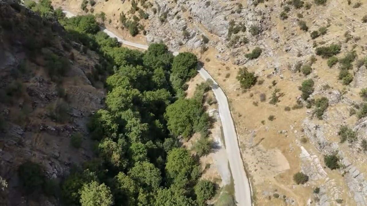 Ballı Mahallesi'nde beton yol çalışmasında ilk kilometre tamamlandı