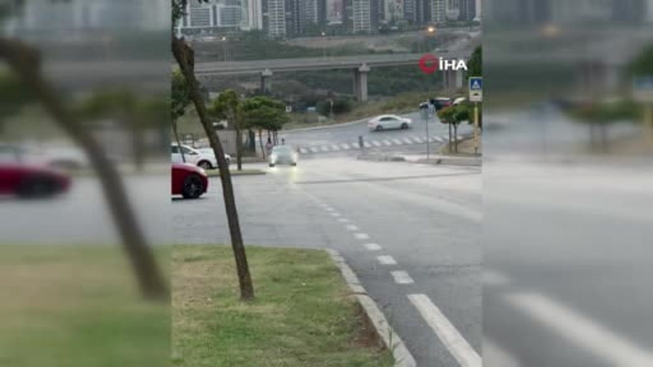 Başakşehir'de kiralık araçla drift yapan sürücüye işlem yapıldı