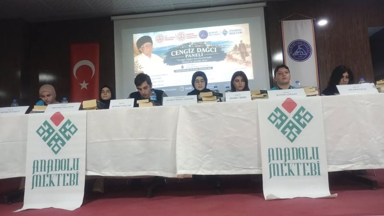 Bayburt fen lisesinde Cengiz Dağcı'nın edebi yolculuğu tartışıldı