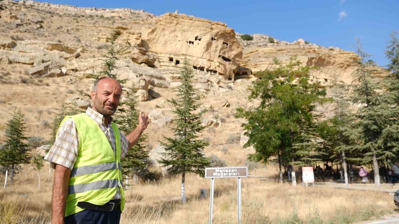 beş katlı kaya yerleşimi manazan mağaraları hafta sonları ilgi odağı