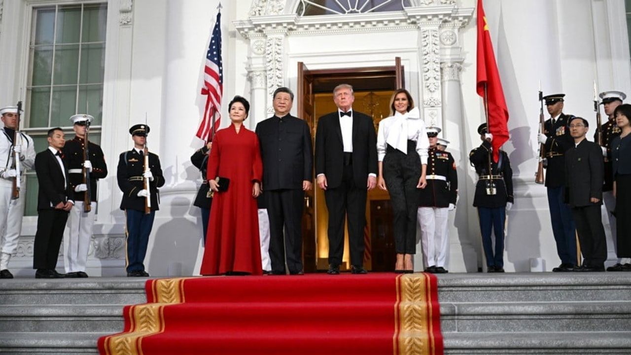 Beyaz saray'da diplomasi ve gösteri: Xi için görkemli akşam