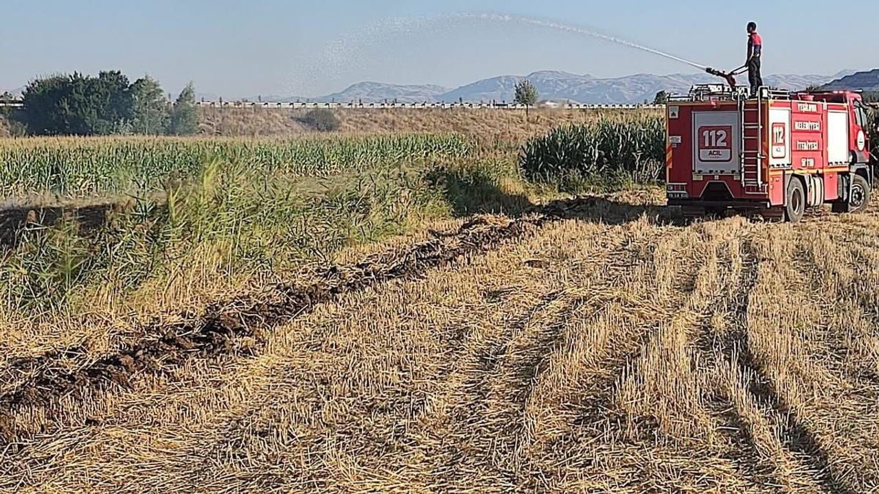 Burdur'da kuru ot yangını itfaiyenin hızlı müdahalesiyle kontrol altında