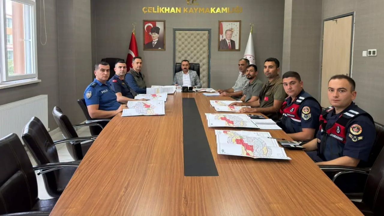 Çelikhan'da kurumlar arası koordinasyonla doğa ve güvenlik önlemleri masaya yatırıldı