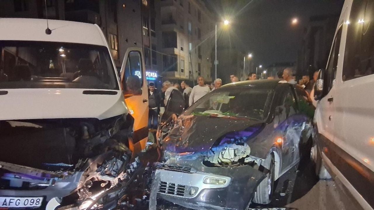 Çerkezköy’de alkollü sürücünün karıştığı zincirleme kaza