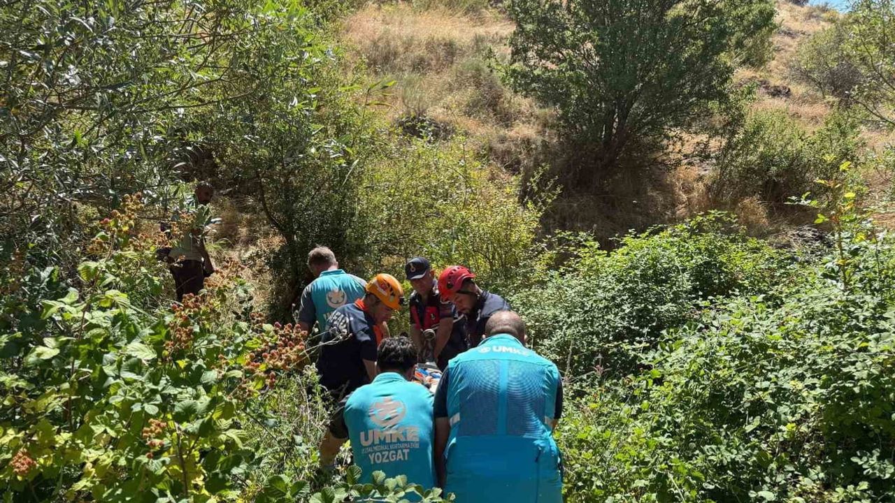Cidalı mevkiinde dere yatağına düşen kişi ekiplerce kurtarıldı