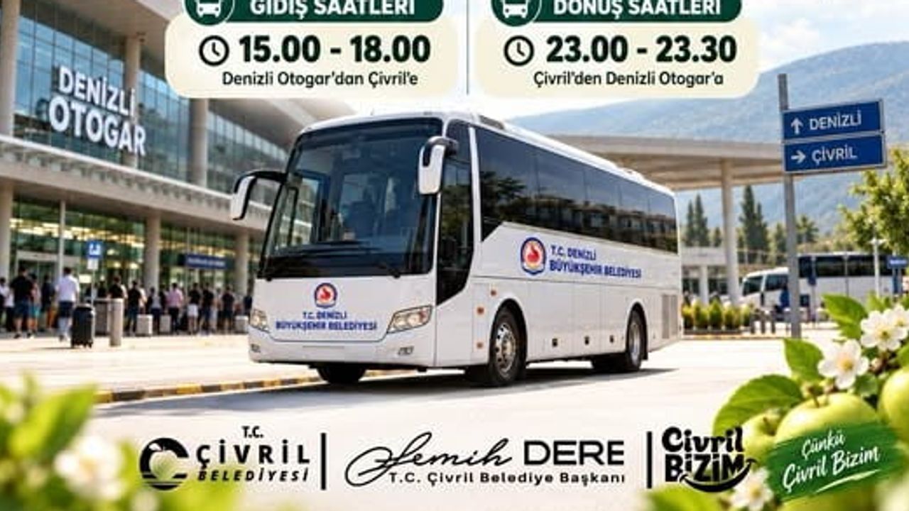 Çivril elma festivaline Denizli Otogarı'ndan karşılıklı ücretsiz servis