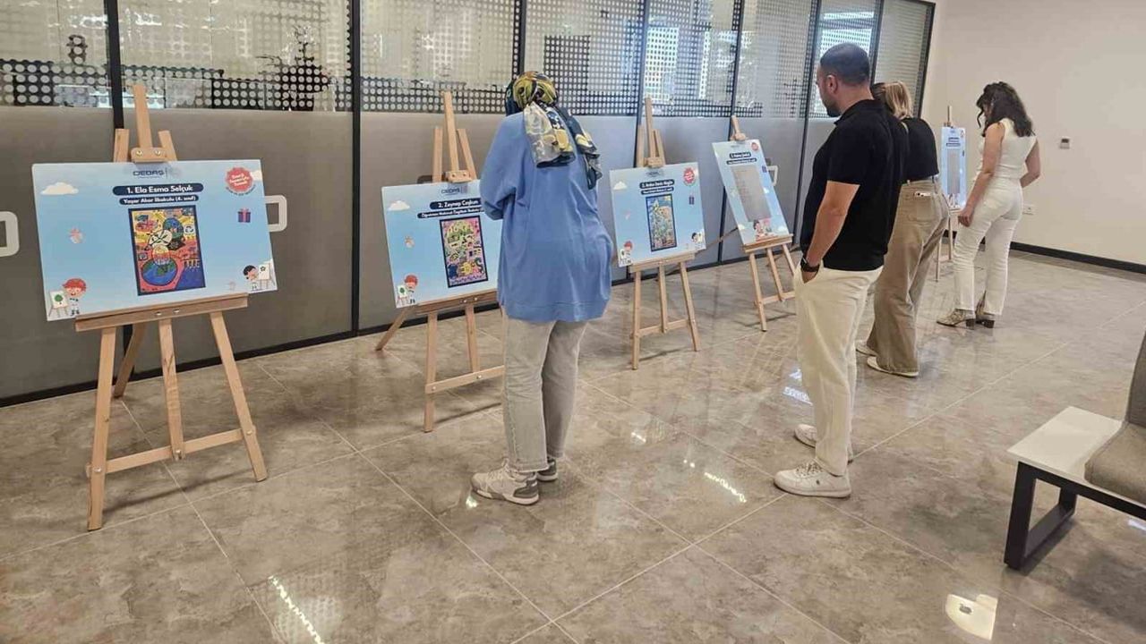Çocukların enerji tasarrufu eserleri OEDAŞ Uşak’ta görülebilir