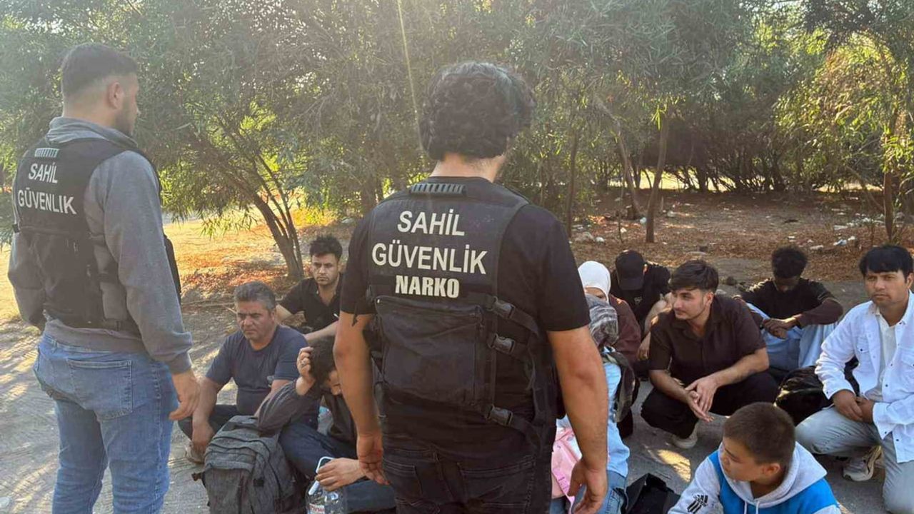 Dalaman'da yasa dışı çıkış hazırlığında 18 kişi yakalandı