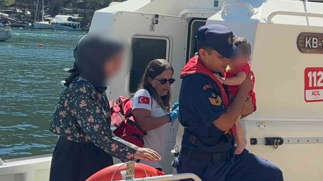 Denizde hızlı müdahale: Fethiye açıklarında yaralanan bebek kıyıya ulaştırıldı