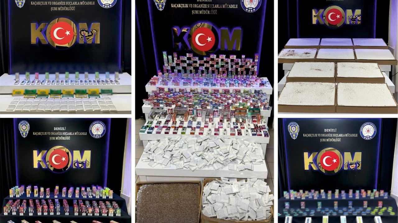 Denizli'de kaçak tütün operasyonu: on binlerce ürünle iki kişi tutuklandı