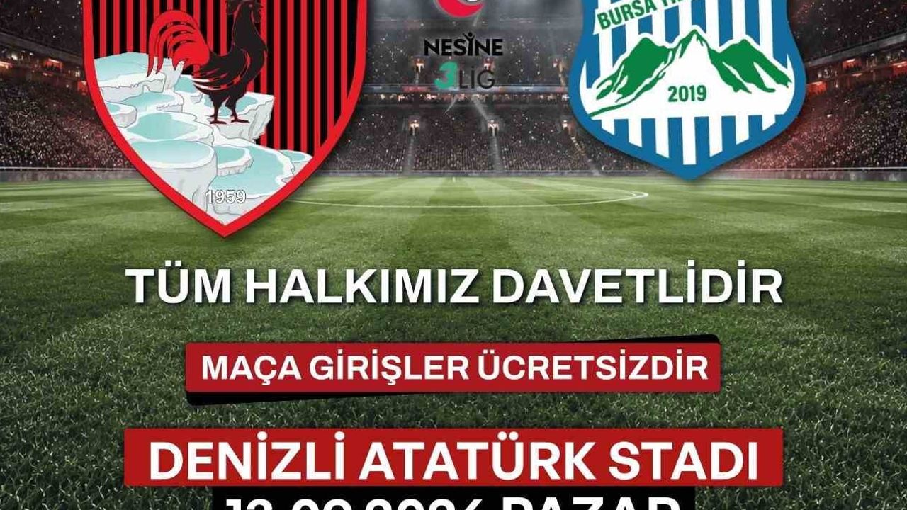 Denizli İdman Yurdu'ndan kentte buluşma çağrısı: maça ücretsiz giriş