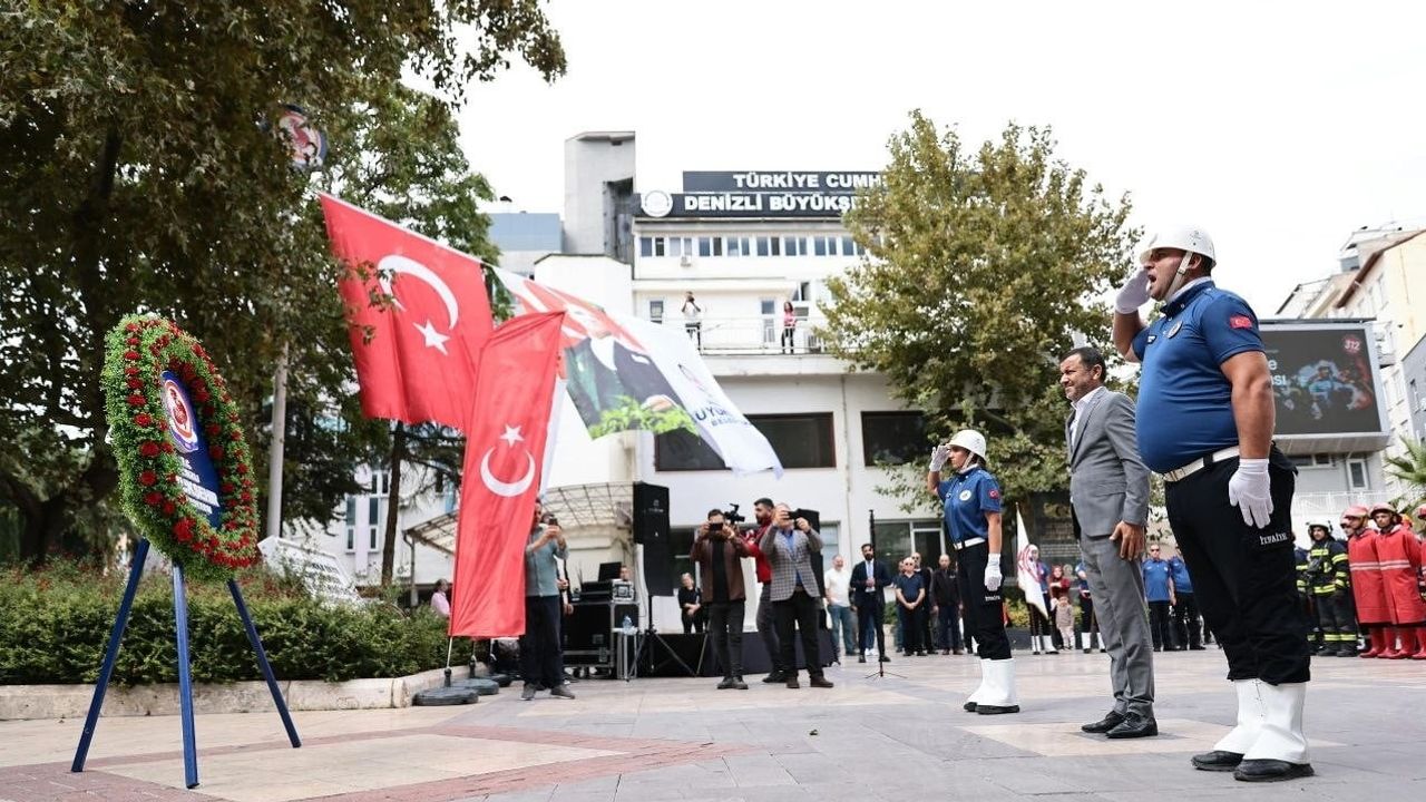 Denizli itfaiye teşkilatı 312. yılını güçlenerek kutladı