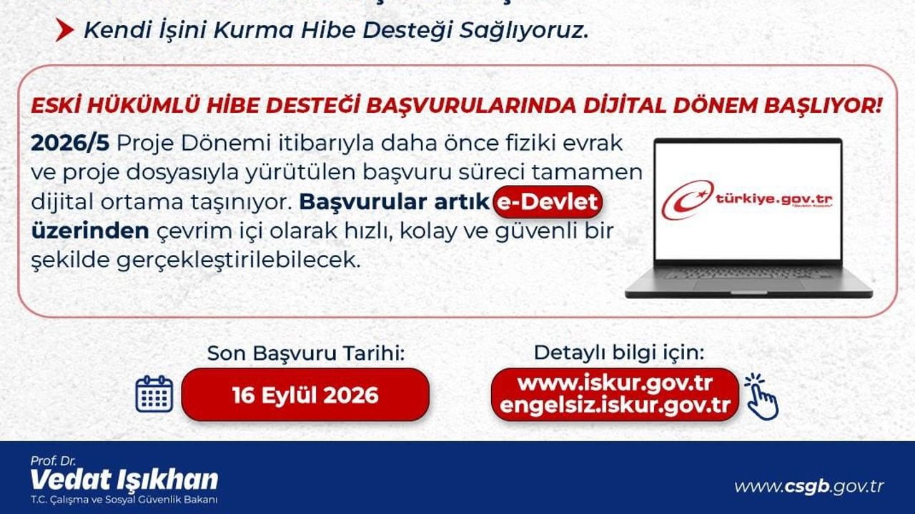 Dezavantajlı gruplara yeni destek: engelli ve eski hükümlülere hibe başvuruları başladı