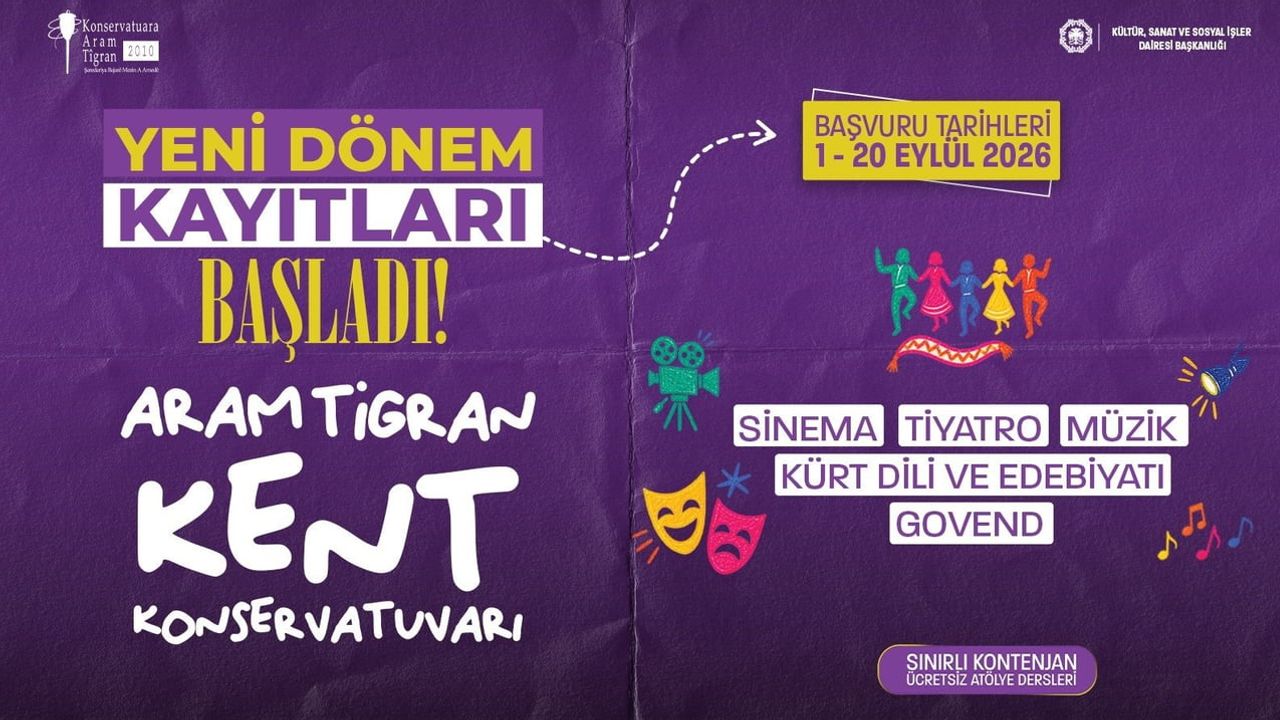 Diyarbakır'da ücretsiz sanat eğitimi: Aram Tigran Kent Konservatuvarı başvuruları başladı
