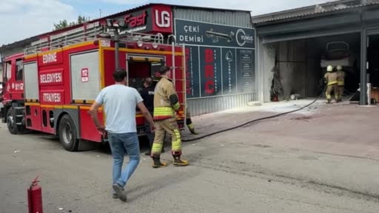 Edirne'de sanayi sitesinde oto LPG tamirhanesinde patlama: iki kişi yaralandı