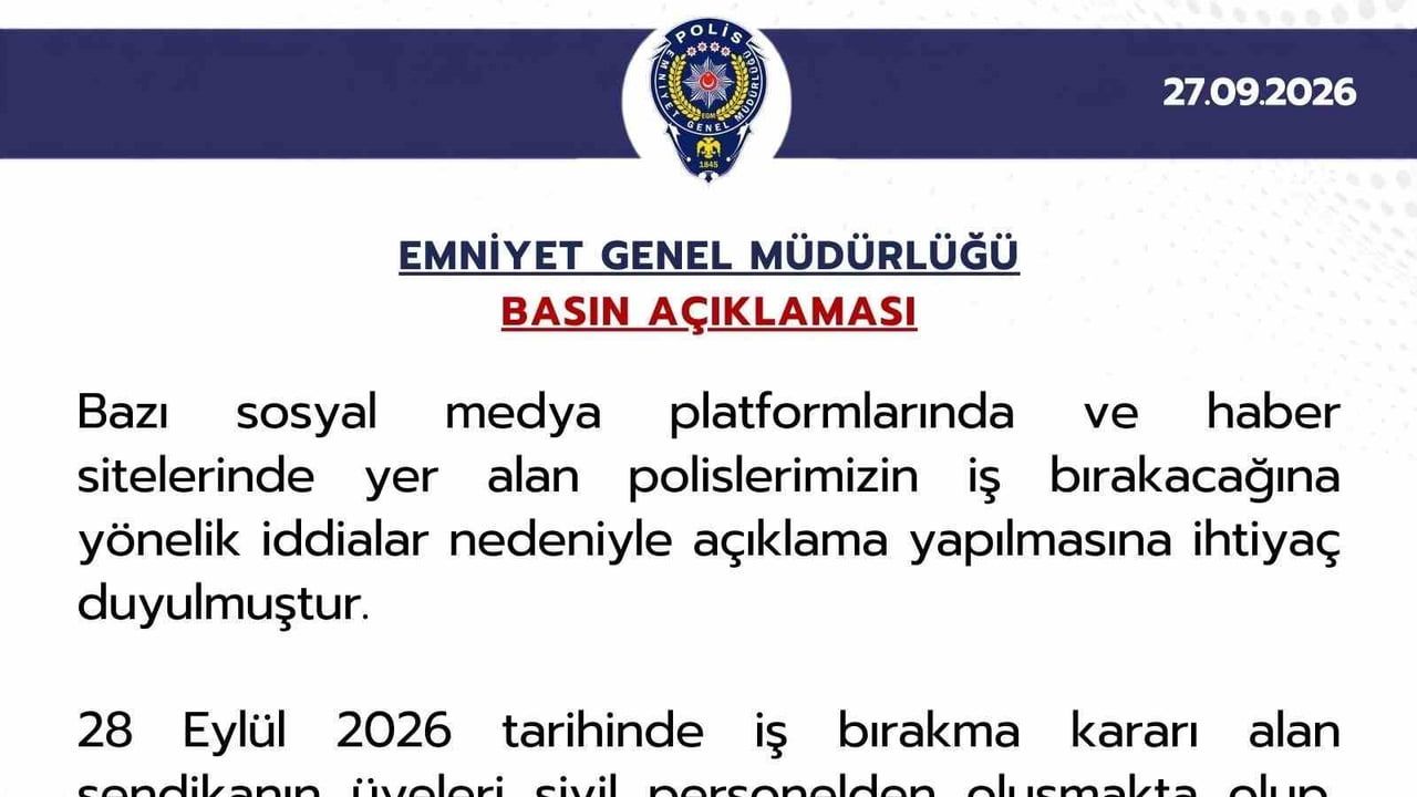 Emniyet: polisler iş bırakmayacak, karar sivil personele ait