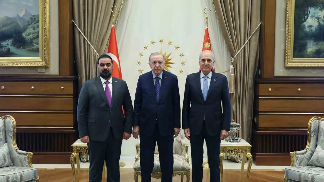 Erdoğan, Irak meclis başkanı Halbusi'yi cumhurbaşkanlığı külliyesi'nde kabul etti