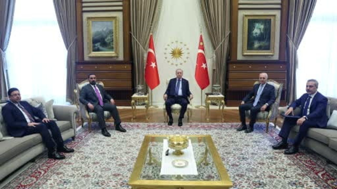 Erdoğan kabul etti: Irak Temsilciler Meclisi Başkanı Halbusi ziyaretinde