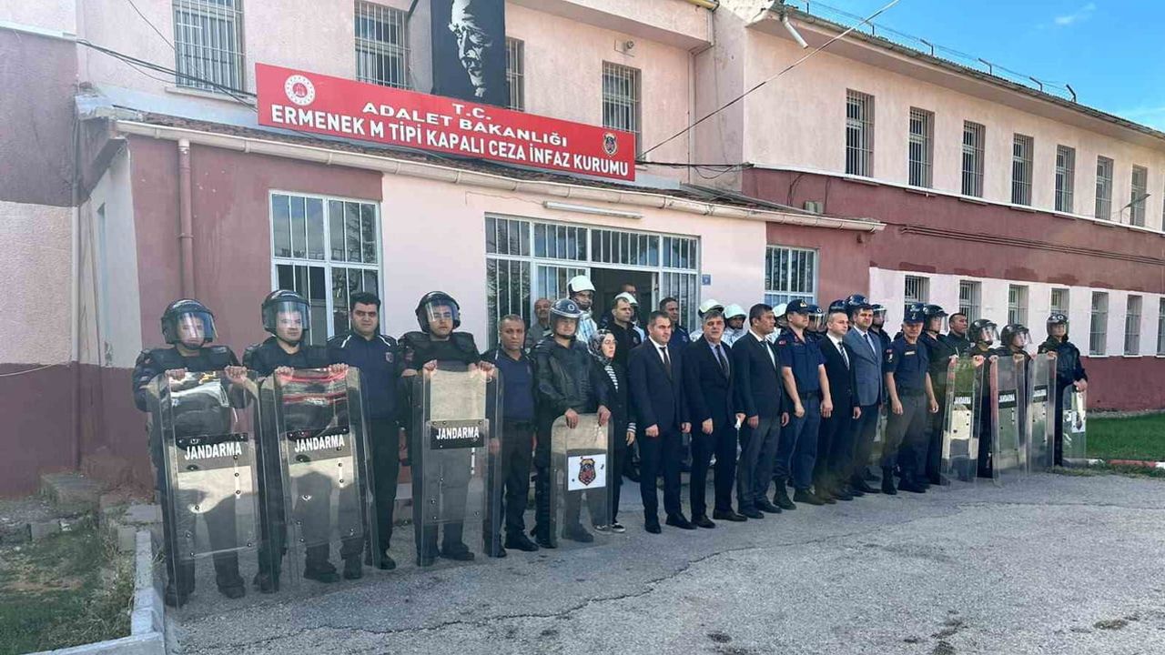 ermenek m tipi ceza infaz kurumunda ohal plan tatbikatı gerçekleştirildi