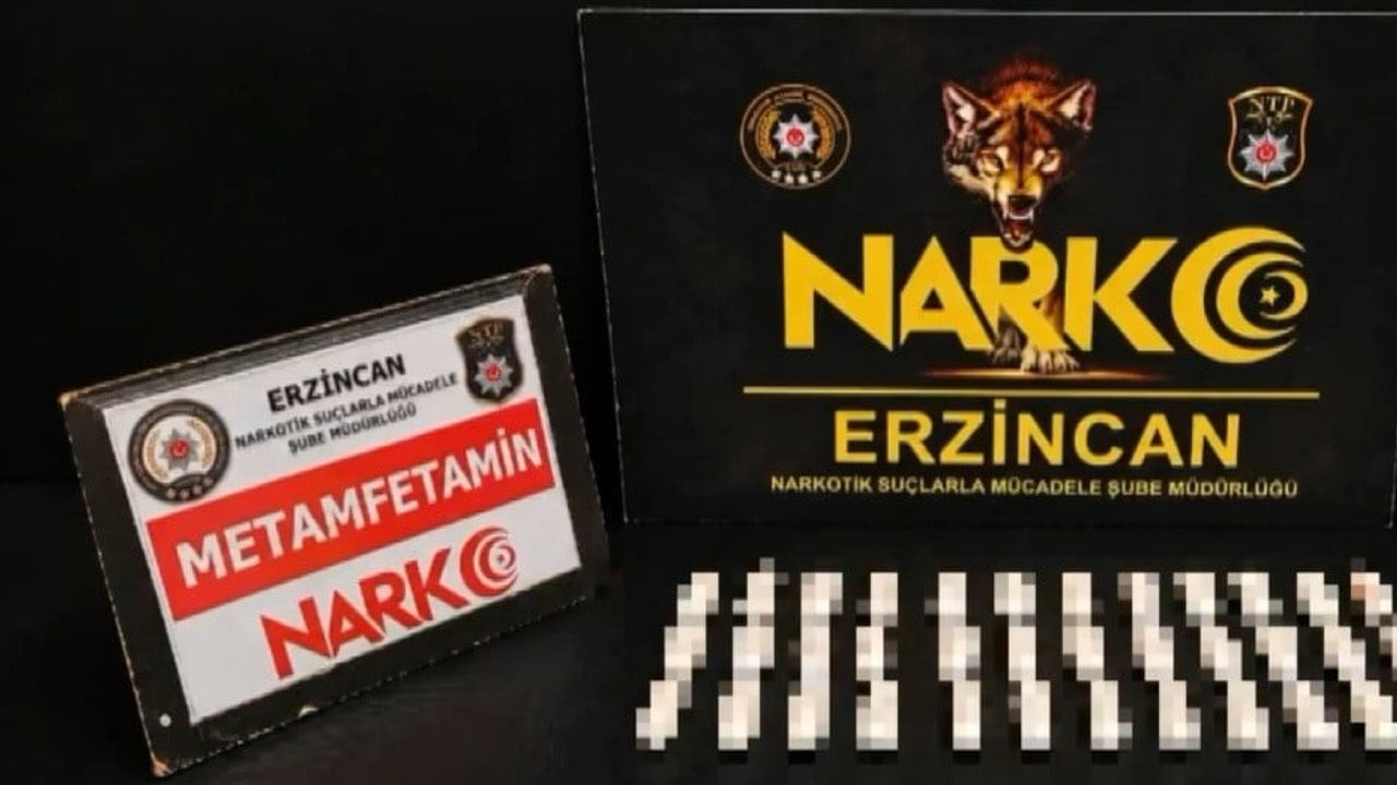 Erzincan'da kapsüller içinde metamfetamin taşıyan şüpheli tutuklandı
