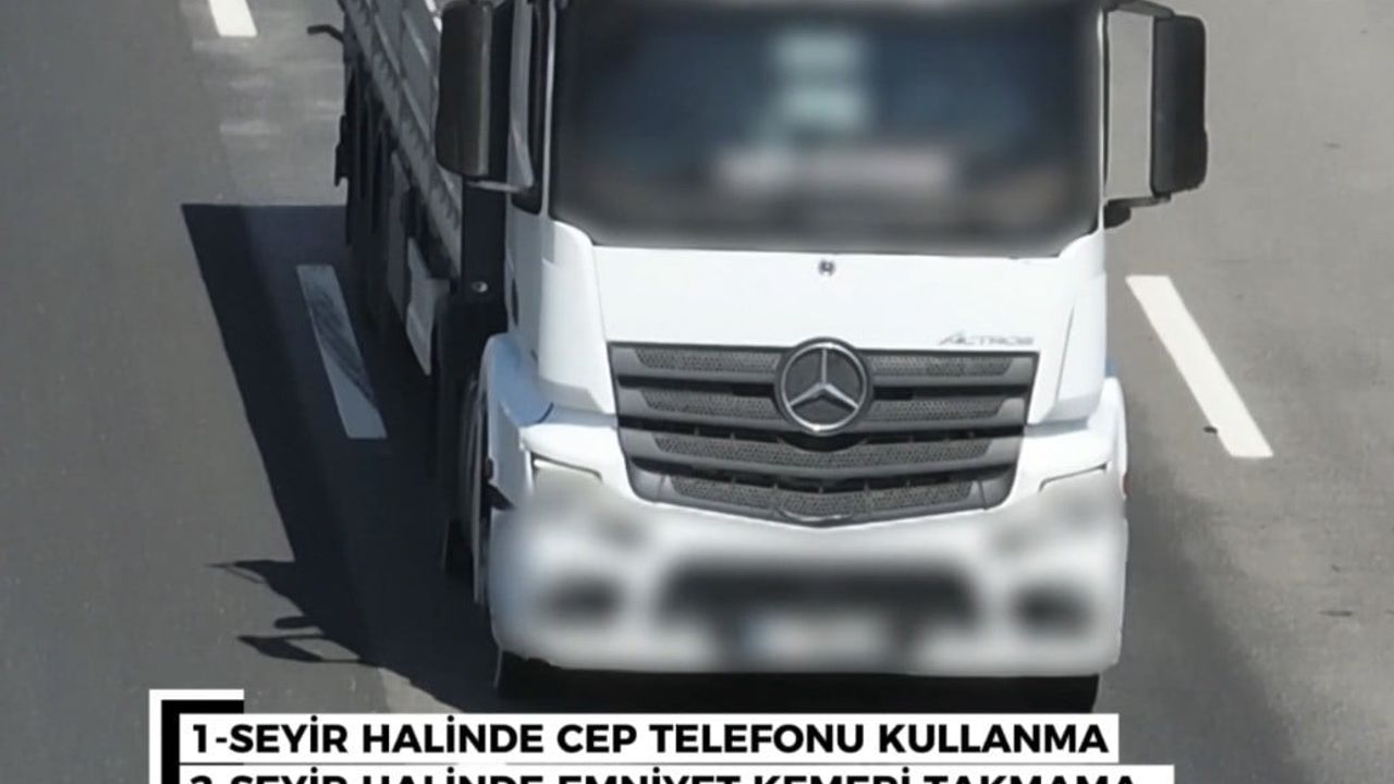 Gaziantep’te dron destekli otoyol denetiminde 881 araca idari işlem