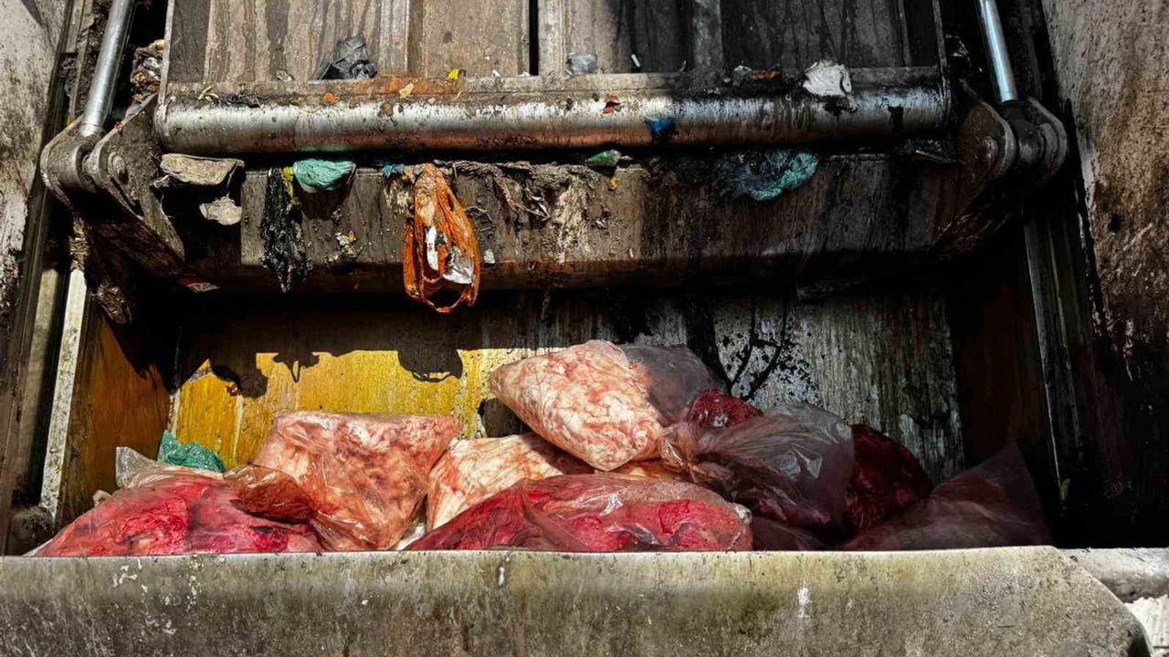 Gaziantep'te sağlıksız koşullarda üretilen 500 kilo ciğer ve et imha edildi