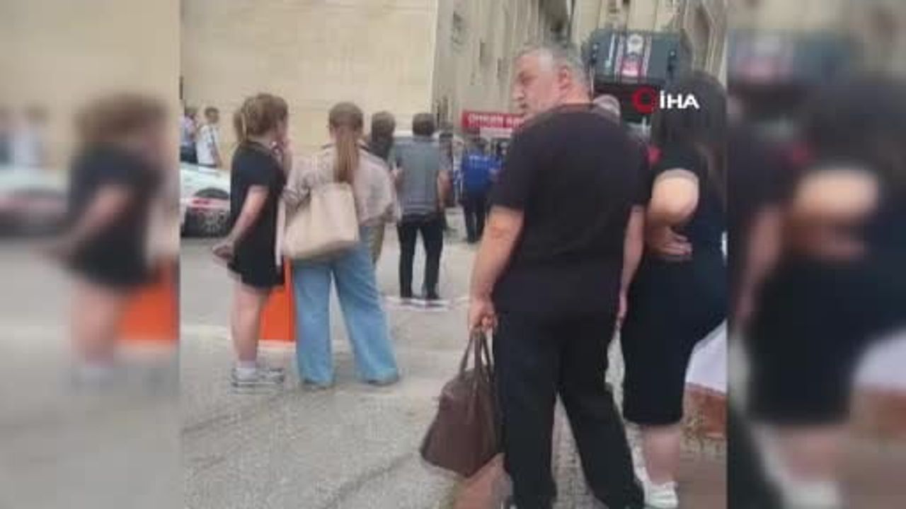 Gergin anlar OMÜ tıp fakültesi hastanesinde 9. kattaki kişi polis iknasıyla indirildi
