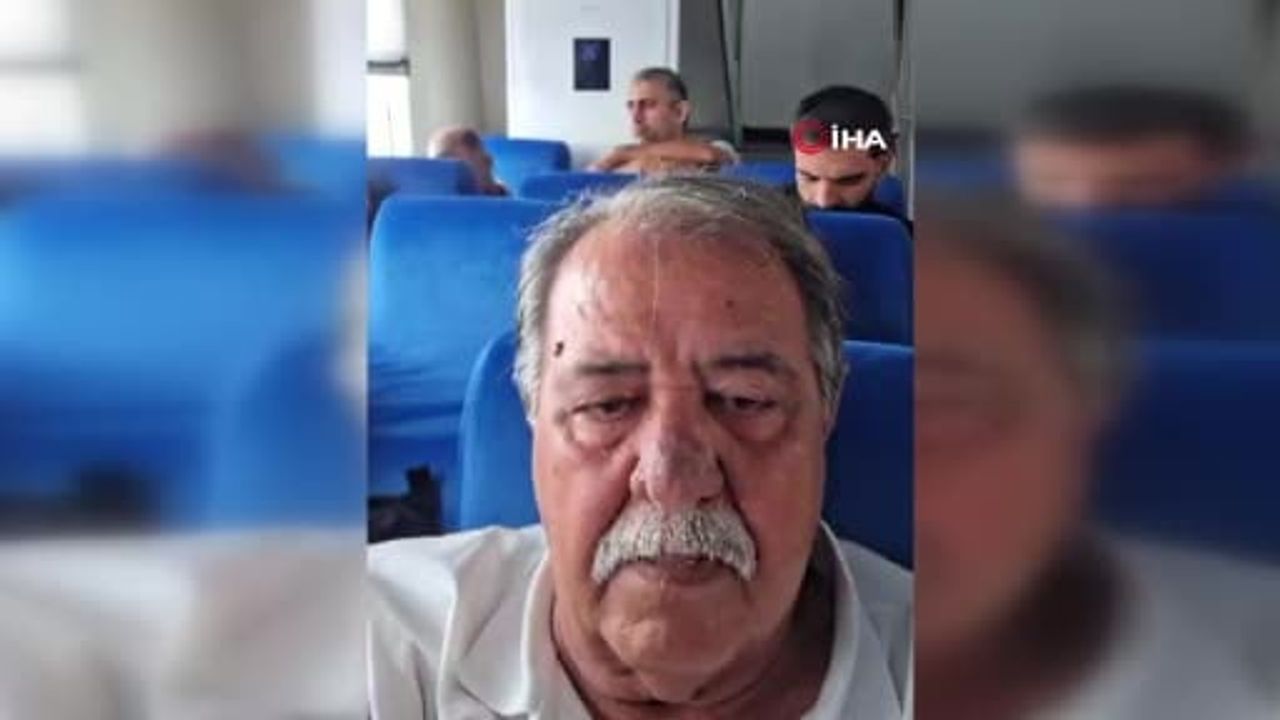 Girne açıklarında su almaya başlayan gemide bir yolcunun kaydettiği görüntüler