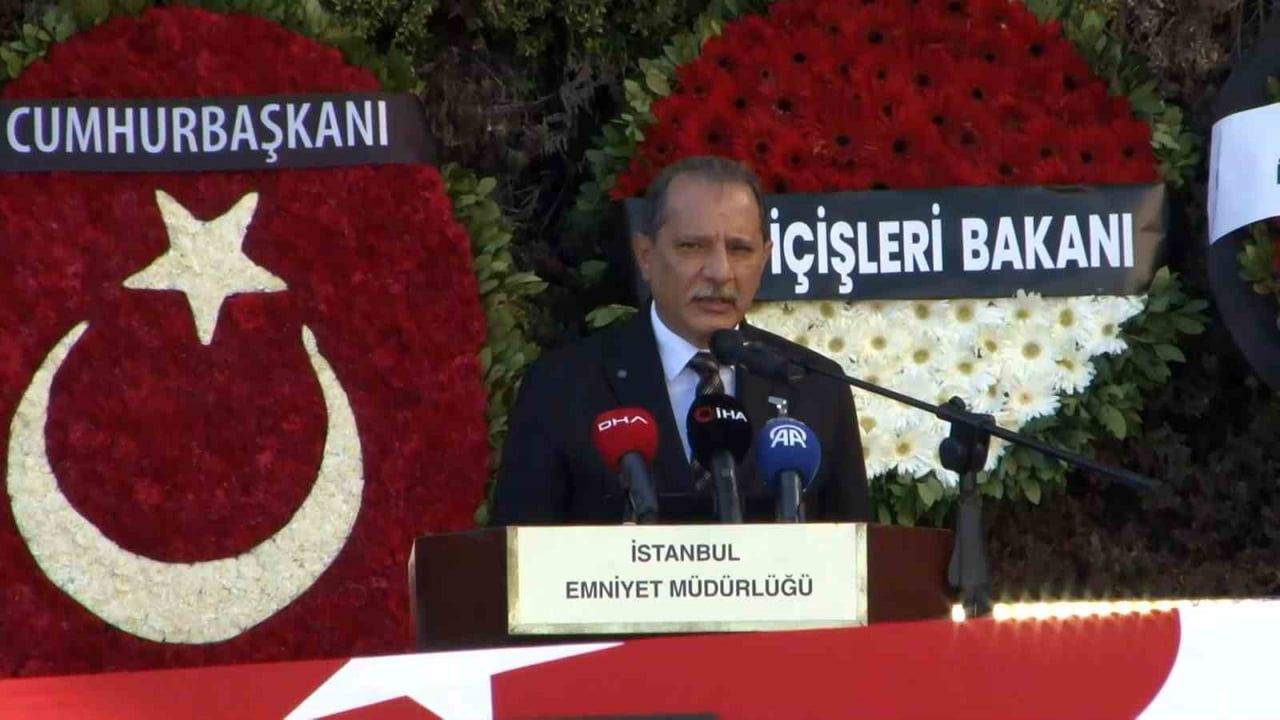 Görev başında şehit düşen polis memuru için emniyette veda töreni