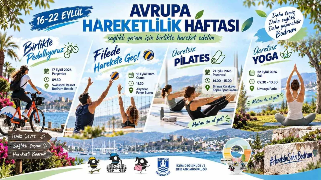Hareket dolu hafta: Bodrum'da bisiklet, pilates ve yoga etkinlikleri
