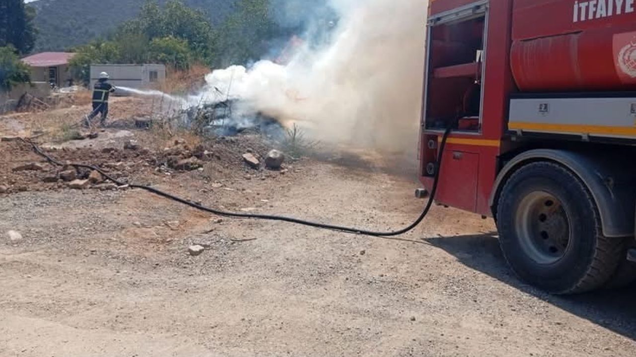 Hassa'nın Yolçatı Mahallesi'nde bahçe yangını söndürüldü