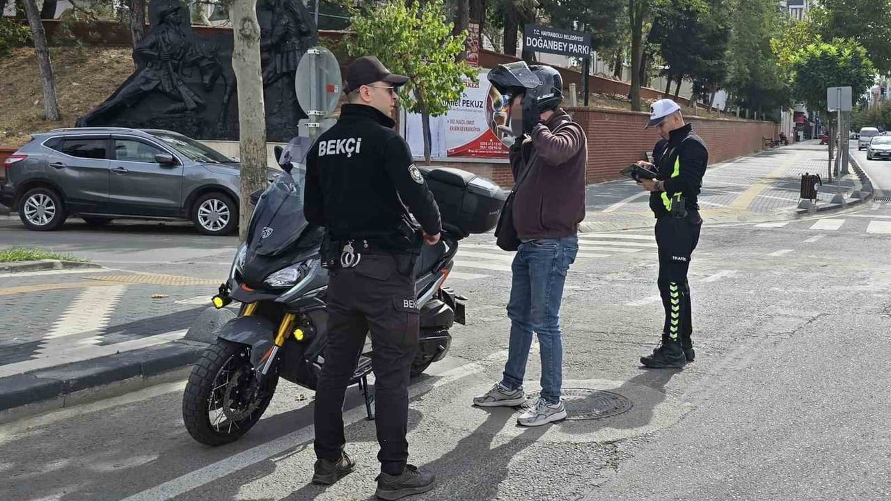 Hayrabolu'da motosiklet sürücülerine kapsamlı denetim