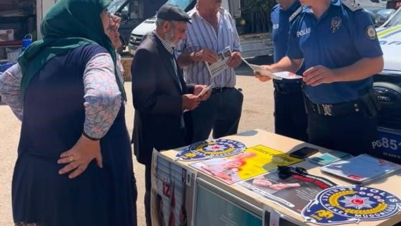 İnhisar'da vatandaşlara dolandırıcılık ve hırsızlığa karşı bilinçlendirme çalışması