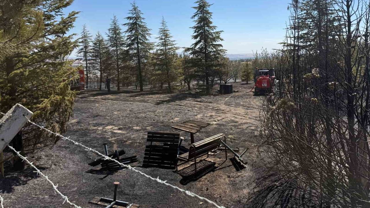 Kahramankazan'da anız yangını erken müdahale ile yerleşimlerden uzak tutuldu