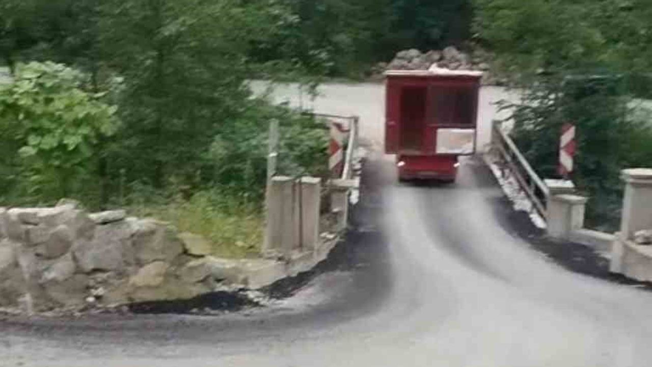Karadeniz inadıyla konteyneri dik yokuşa geri geri taşıdı