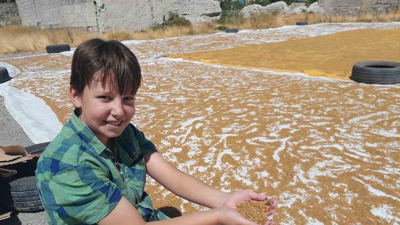 Karapınar'da asırlık yöntemle kışlık bulgur hazırlanıyor
