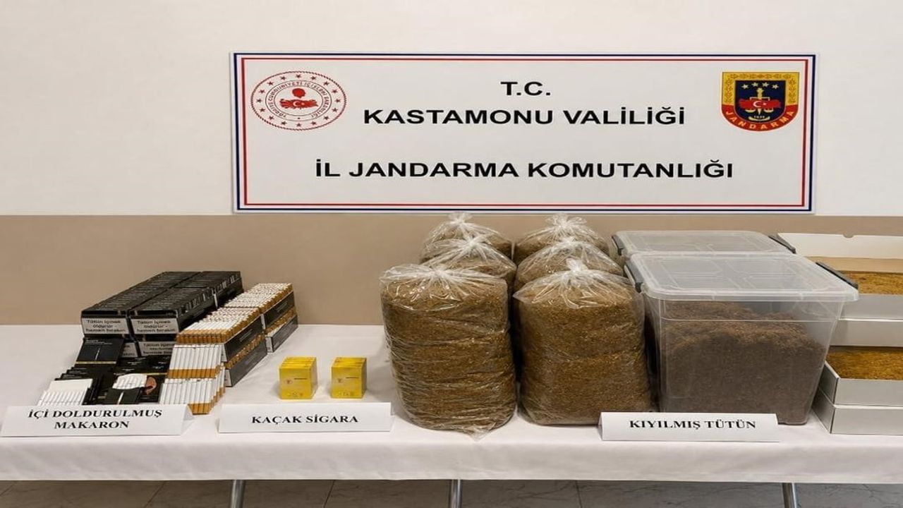 Kastamonu'da kaçak tütün operasyonunda binlerce doldurulmuş makaron yakalandı