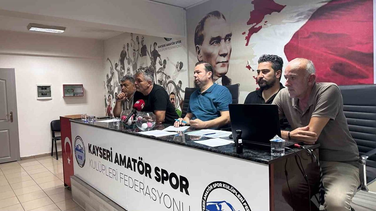 Kayseri 1. amatör küme fikstürü çekildi, gruplar ve ilk hafta belli oldu