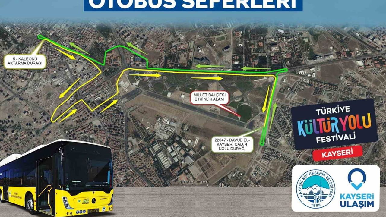 Kayseri Büyükşehir'den Türkiye Kültür Yolu Festivali için kapsamlı ulaşım düzenlemesi