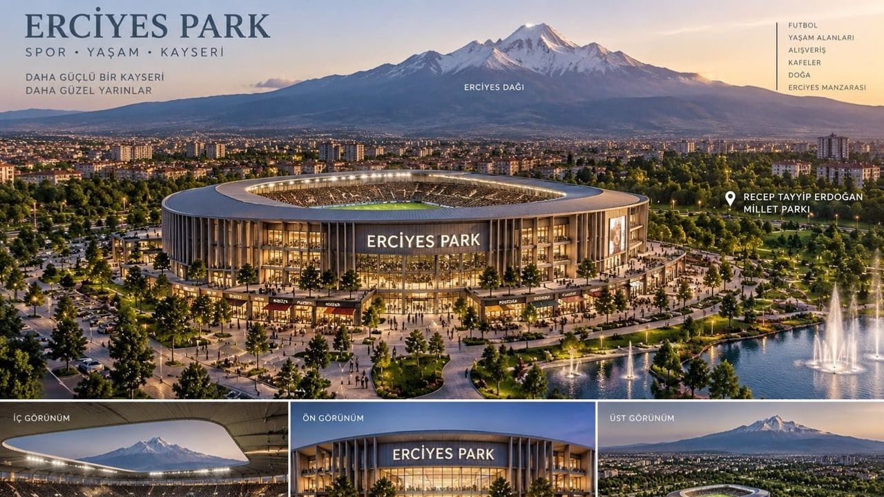 Kayseri'ye Erciyes silüetiyle bütünleşen 365 gün yaşayan butik stadyum hayali