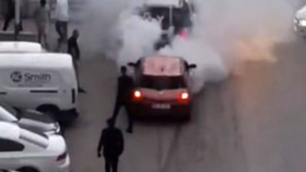 Keçiören'de trafikte görüşü engelleyen lastik yakmaya ceza