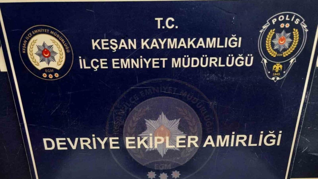 Keşan'da kimyasal karışımlı tütünle yakalanan şüpheli gözaltına alındı
