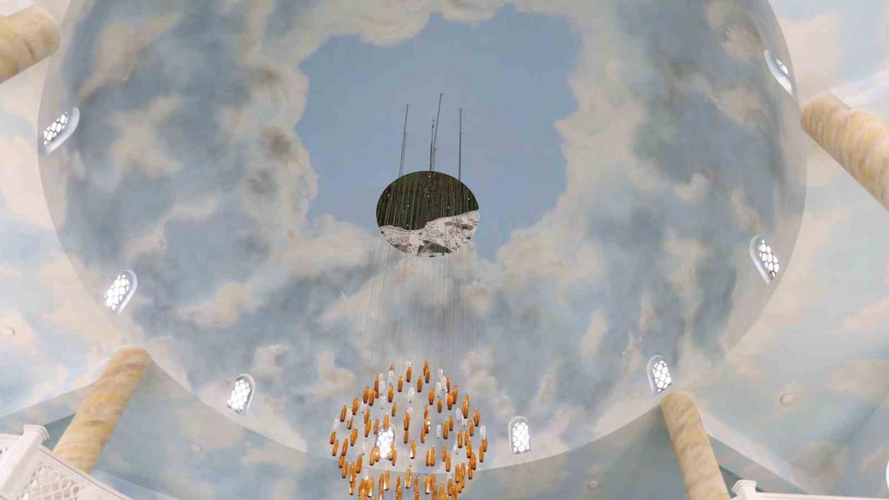 Kırşehir’de Hamidiye Camii kerpiçten cennet tasvirlerine uzanan ilgi odağı