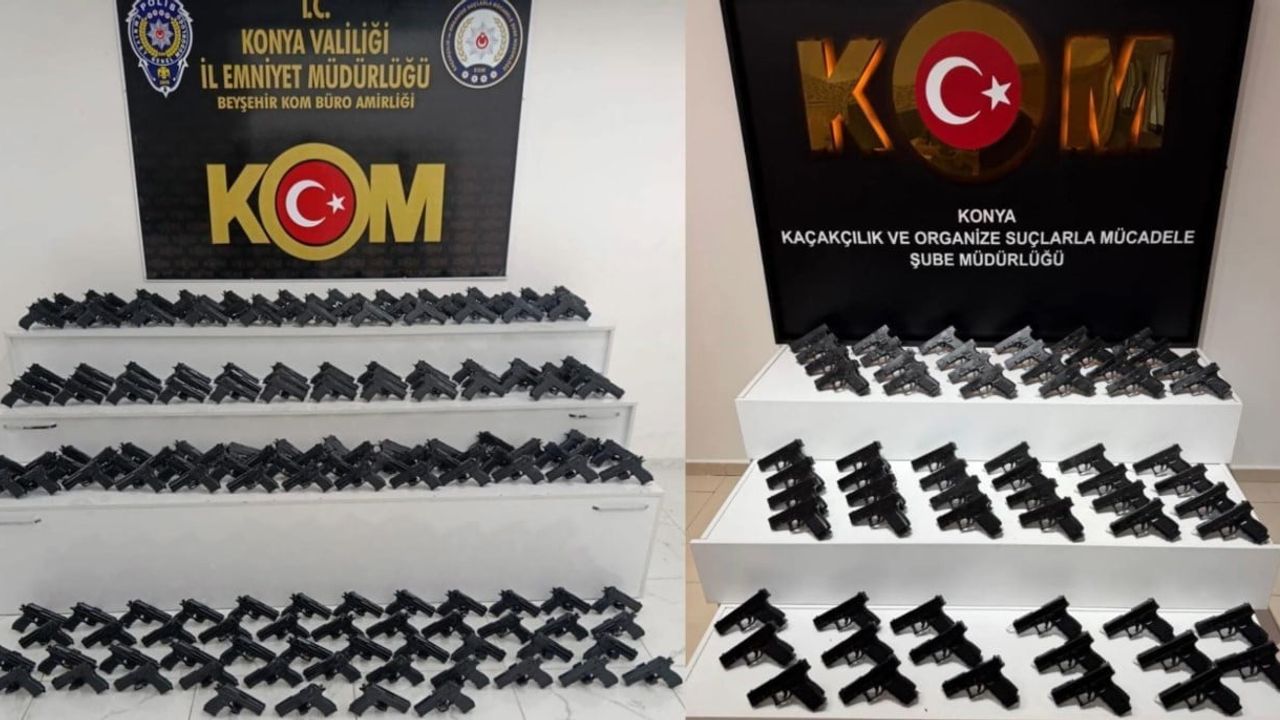 Kıskaç operasyonu: Konya’da yasa dışı silah ağı çökertildi