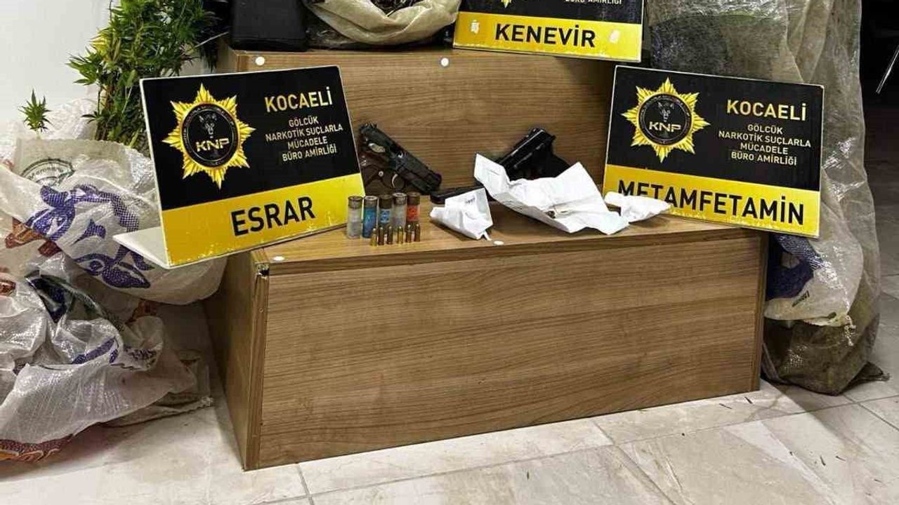 Kocaeli'de tek şüpheliye yönelik operasyonda uyuşturucu ve silah ele geçirildi