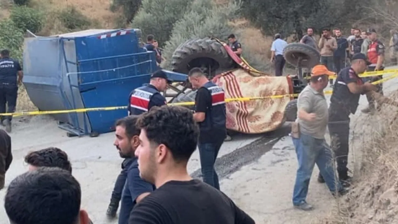 Köşk'te seyyar pide fırını taşıyan traktörün kayması bir can aldı