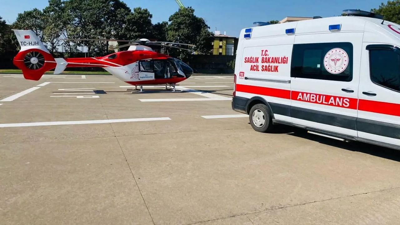Kritik durumda olan 28 günlük bebek, helikopterle Diyarbakır'a sevk edildi