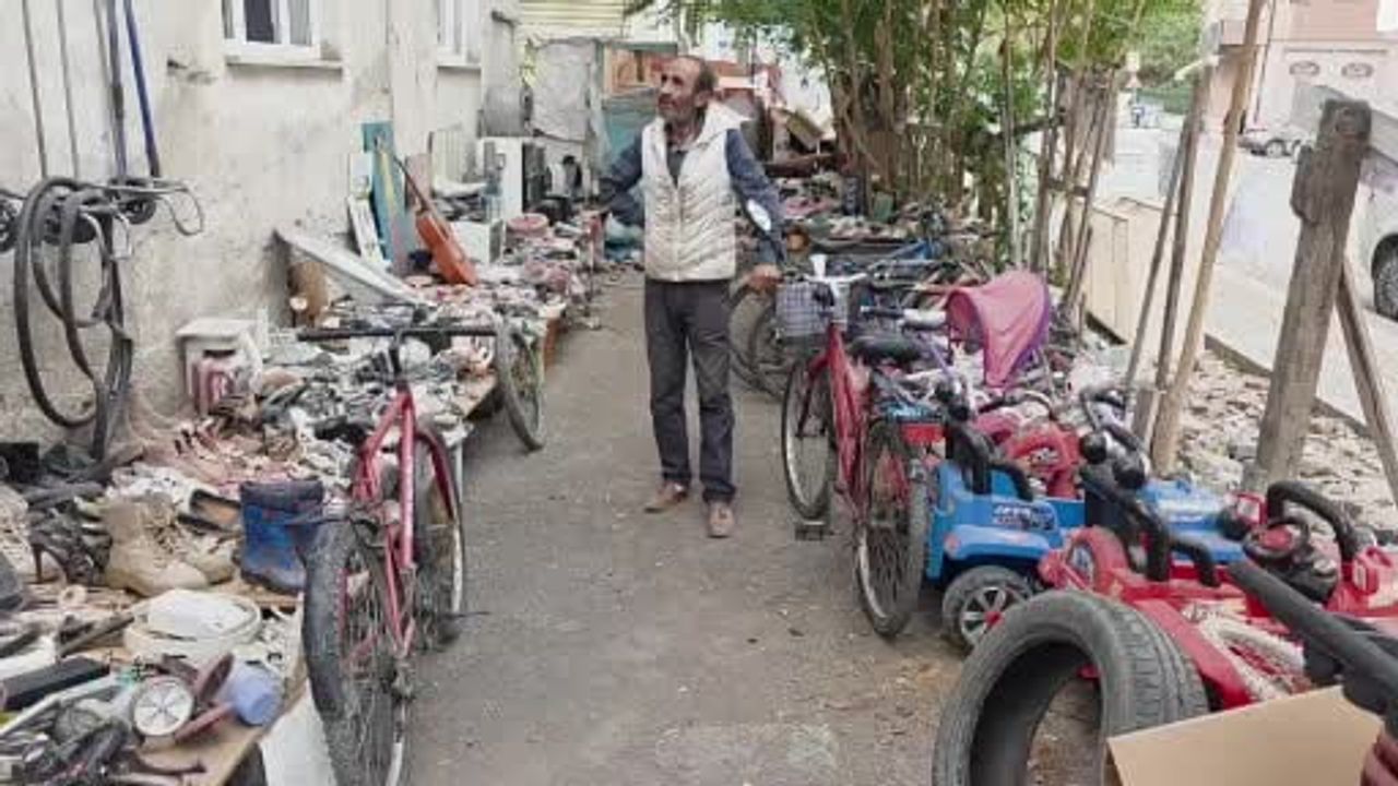 Kütahya'da çöpe gidecek parçaları yeniden hayata kazandıran atölye
