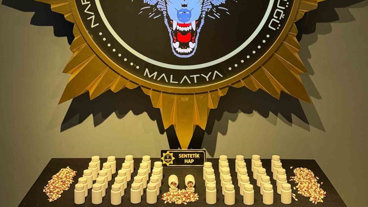 Malatya'da fiziki takip sonucu 2 bin 920 ecza hapine el konuldu