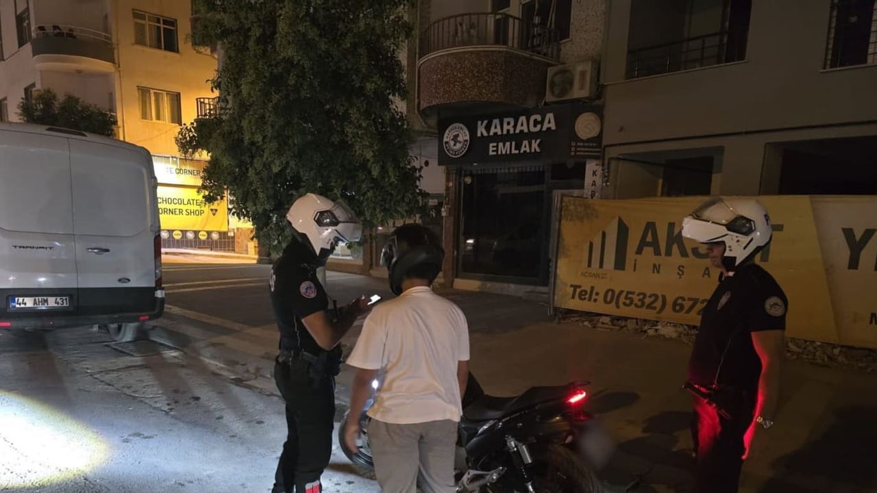 Malatya'da motosikletlere kapsamlı denetim: 43 motosiklet kontrol edildi